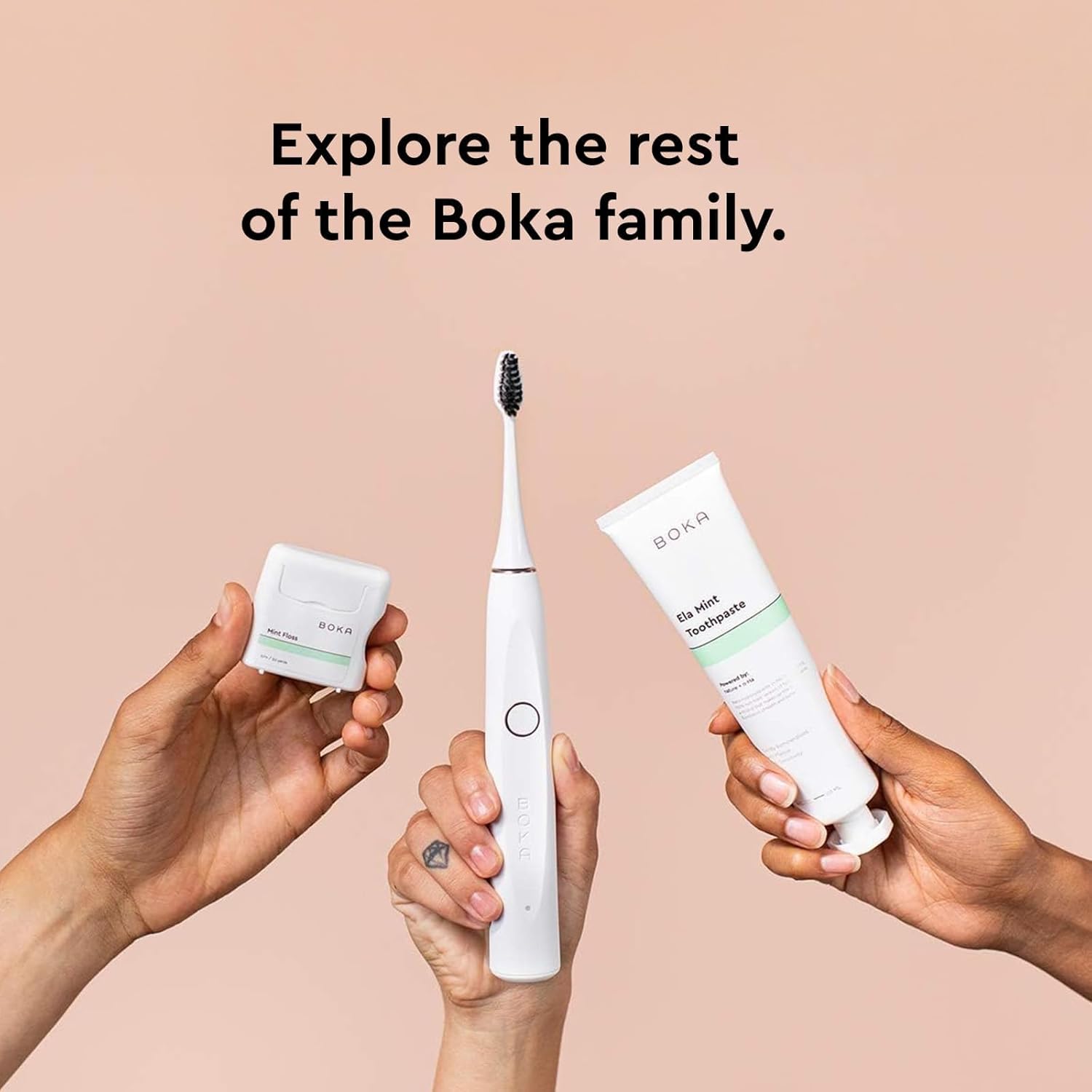 Boka Nano Hydroxyapatite Travel Toothpaste – Compact Fluoride Free Brushing for Carry On and Gym Bag