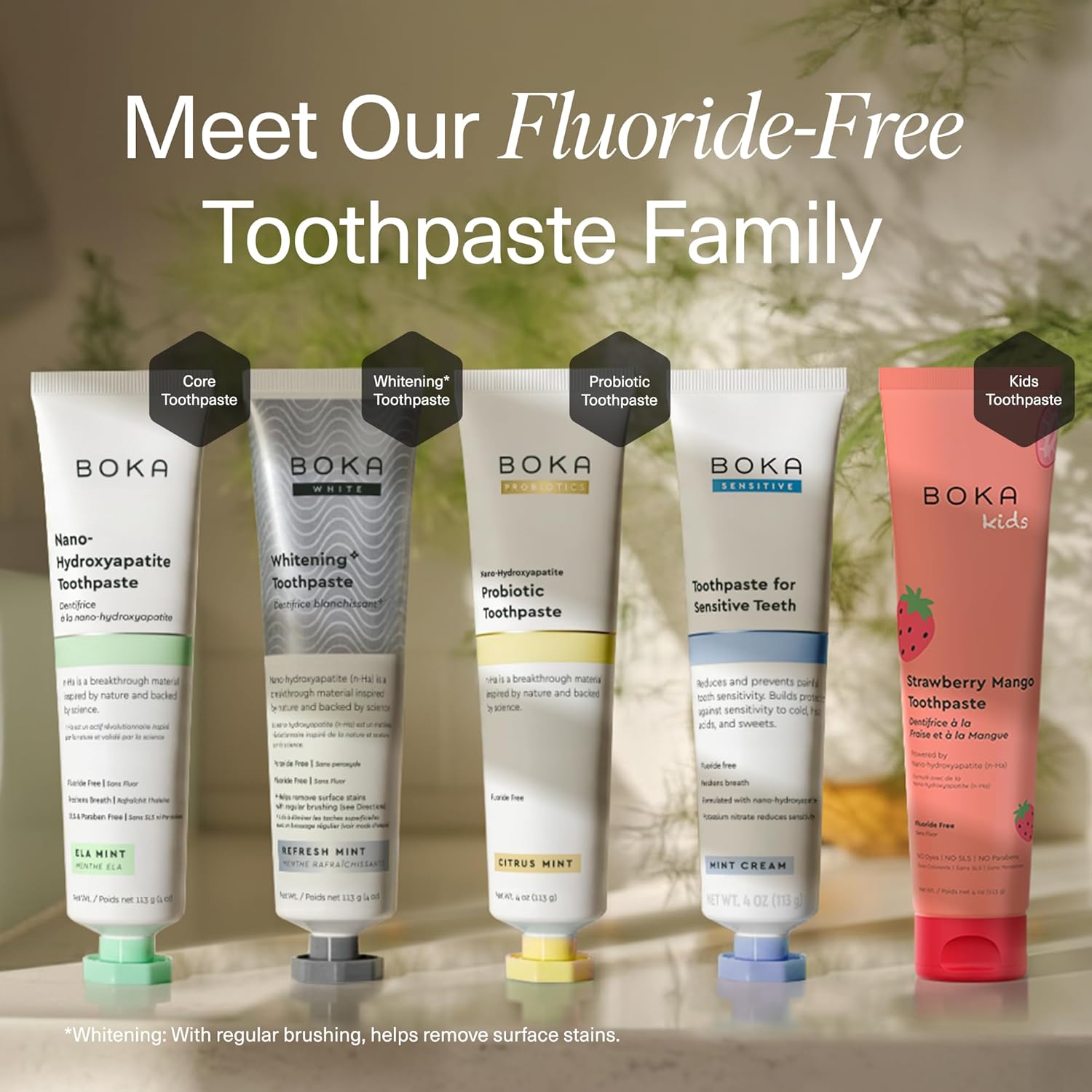 Boka Probiotic Toothpaste with Nano Hydroxyapatite – Biohacker Oral Care for a Calming Nighttime Wind-Down