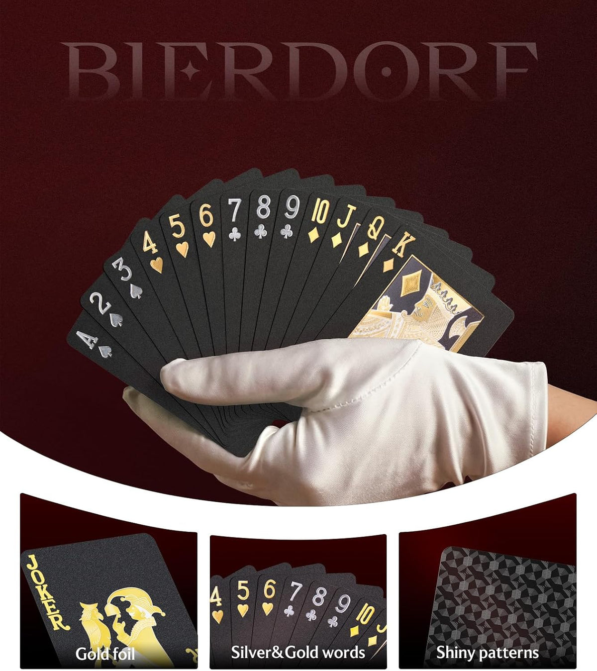 bold, easy-to-read card faces with a sleek black presentation in the core deck