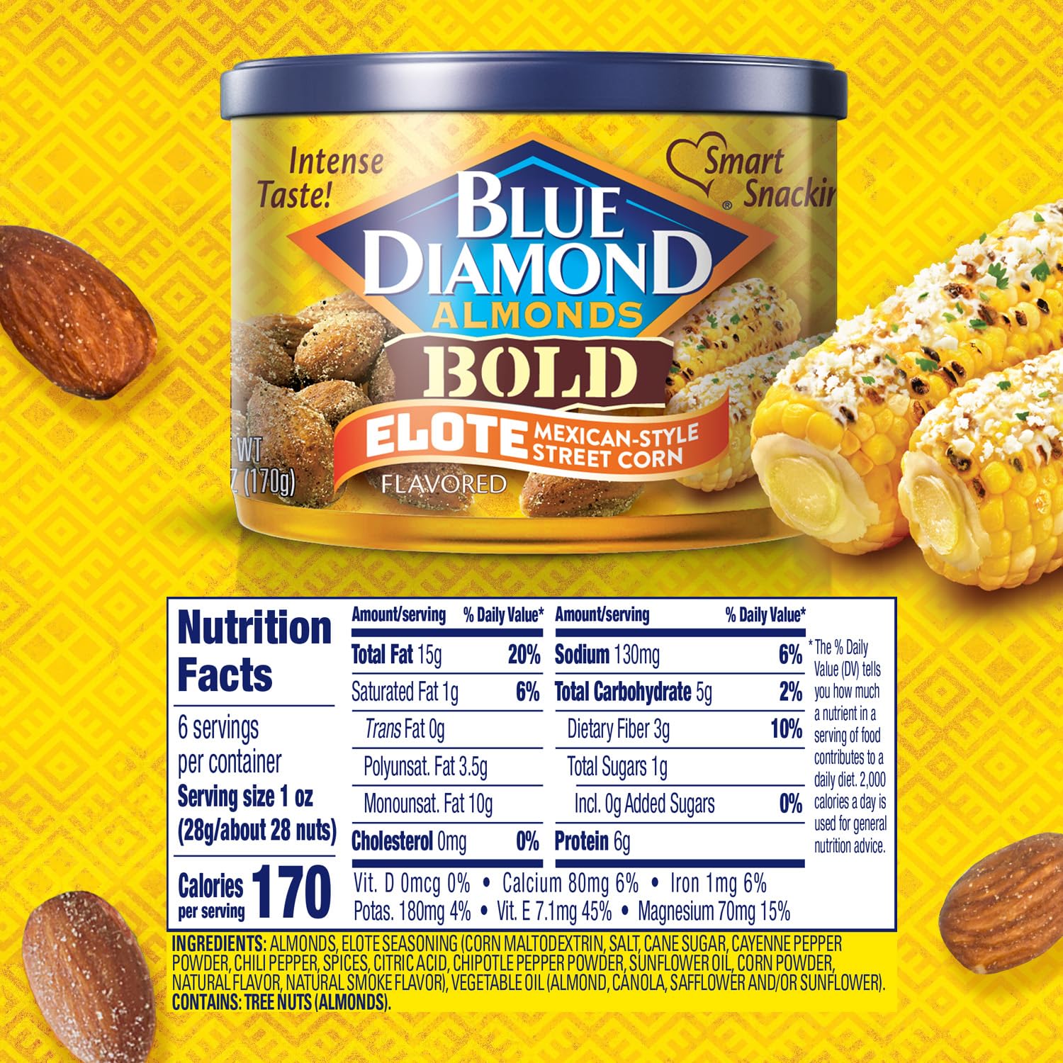 bold flavor line spanning elote mexican street corn, habanero bbq, wasabi & soy, dill pickle, chile n lime, blueberry, and mikes hot honey