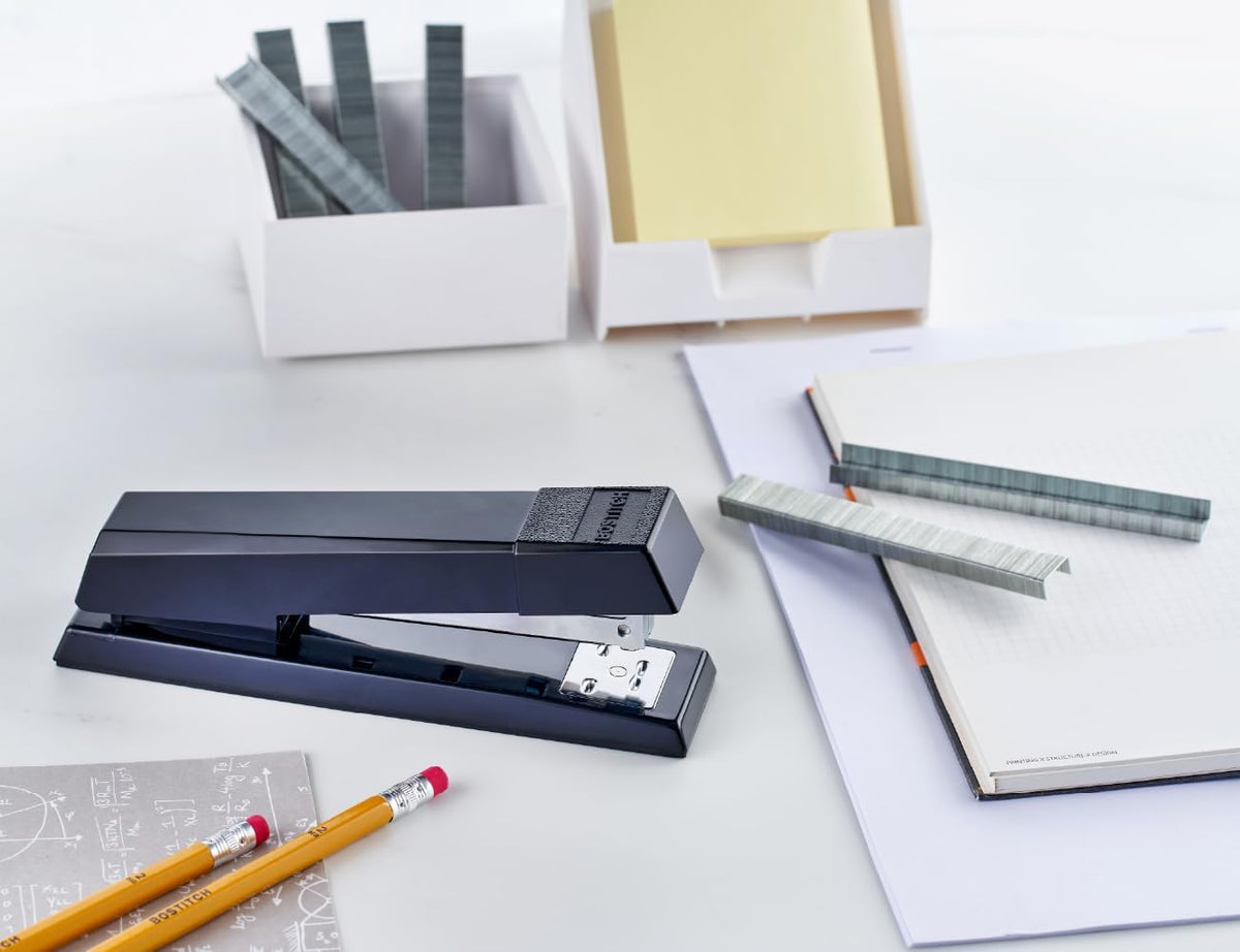 Bostitch Sleek Metal Desktop Stapler for Modern Study Nooks, 1,250 Staples Included