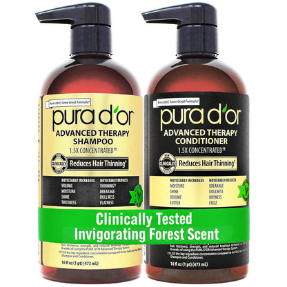 botin-enriched shampoo paired with hair regrowth conditioner (16oz x2 set)