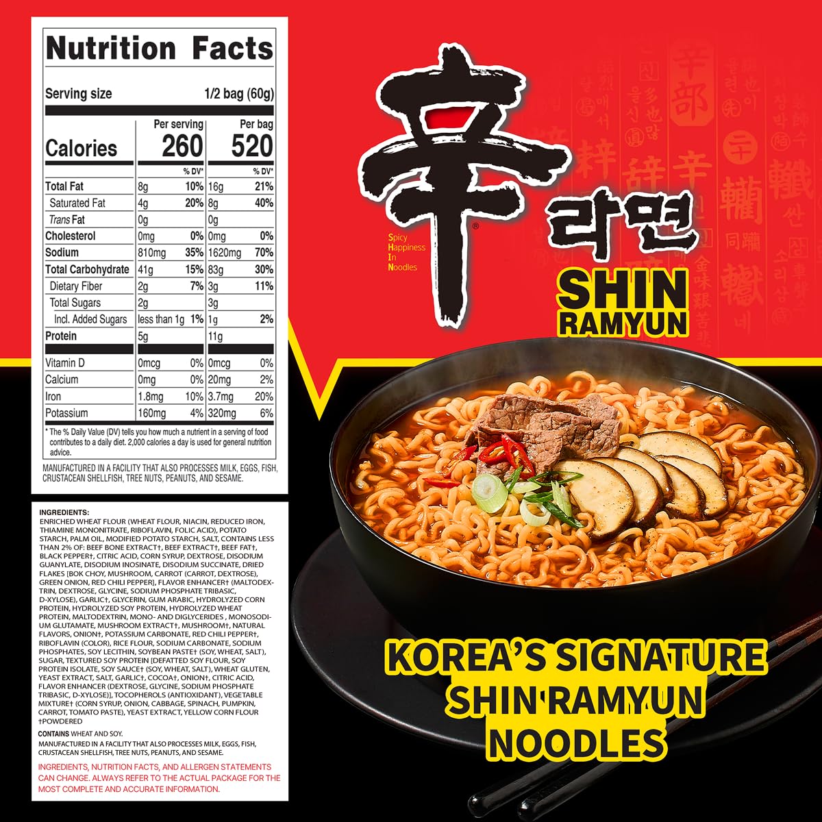 bouncy enriched wheat-flour noodles with potato starch for chew
