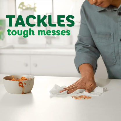 Bounty 2X Absorbent Paper Towels for Less-is-More Living, Fewer Sheets Per Mess for Reduced Waste