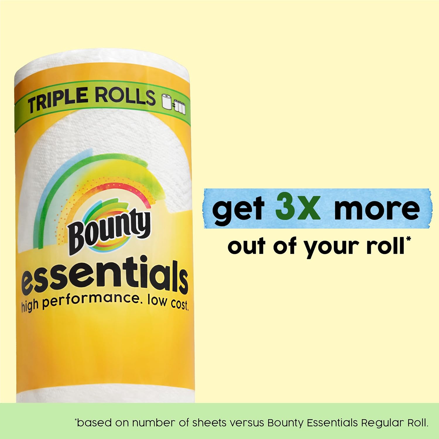 Bounty Essentials Select-A-Size Paper Towels – Sleek Multifunctional Rolls for Less-Is-More Homes, 4 Pack