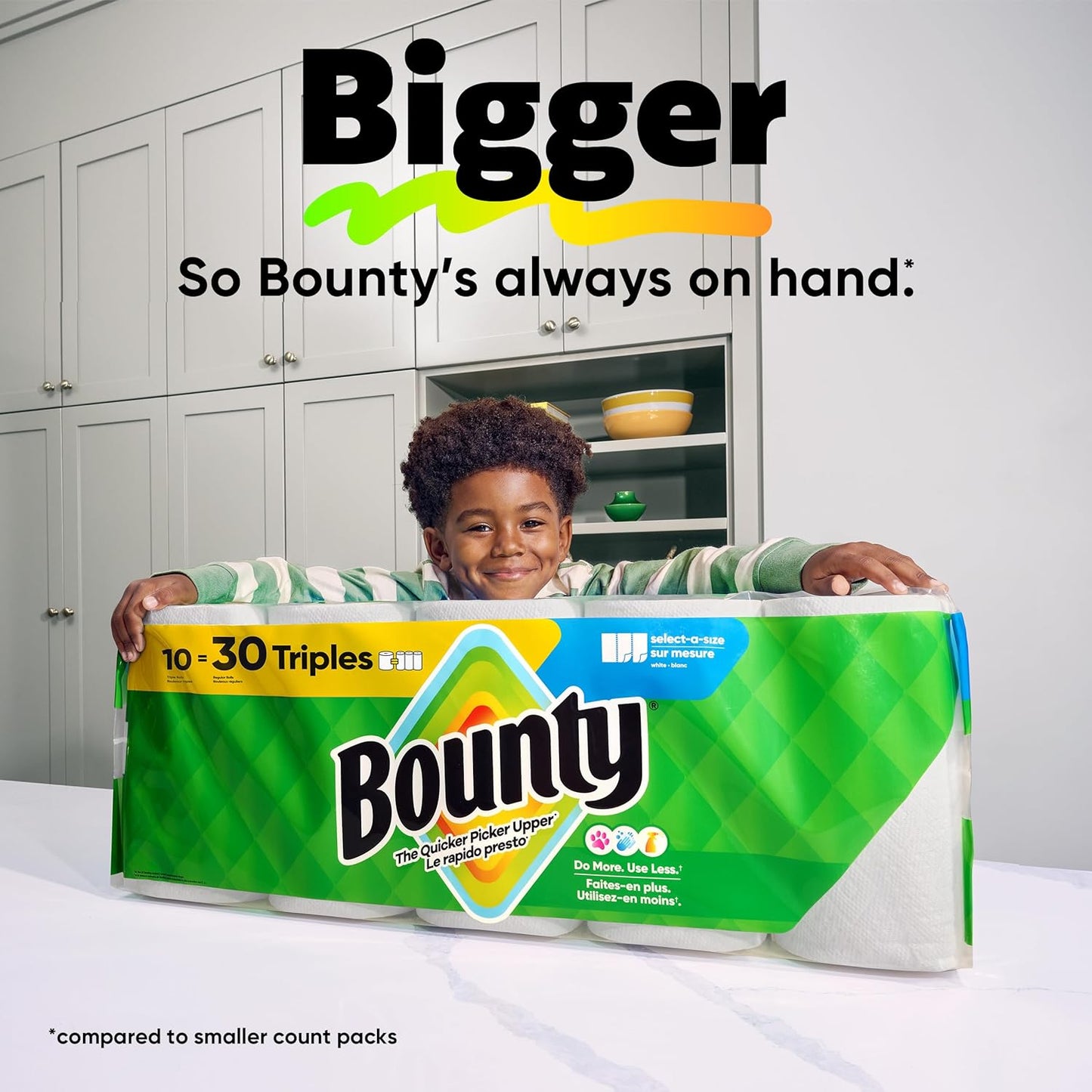 Bounty Triple Roll Paper Towels – 75-Sheet Rolls for Less Frequent Replacement and Better Workflow