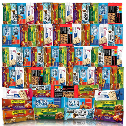 box contains 66 mixed snack bars