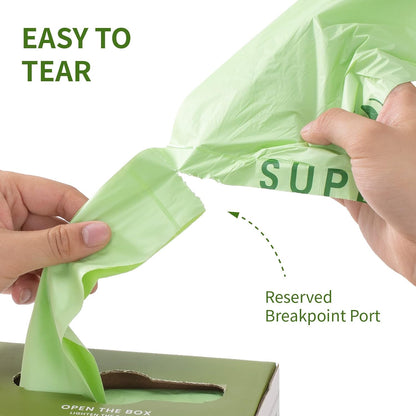 SUPERBIO Compostable Food Scrap Bags – 1.6 Gallon Plant-Based Liners for a Mindful Zero-Waste Kitchen Ritual