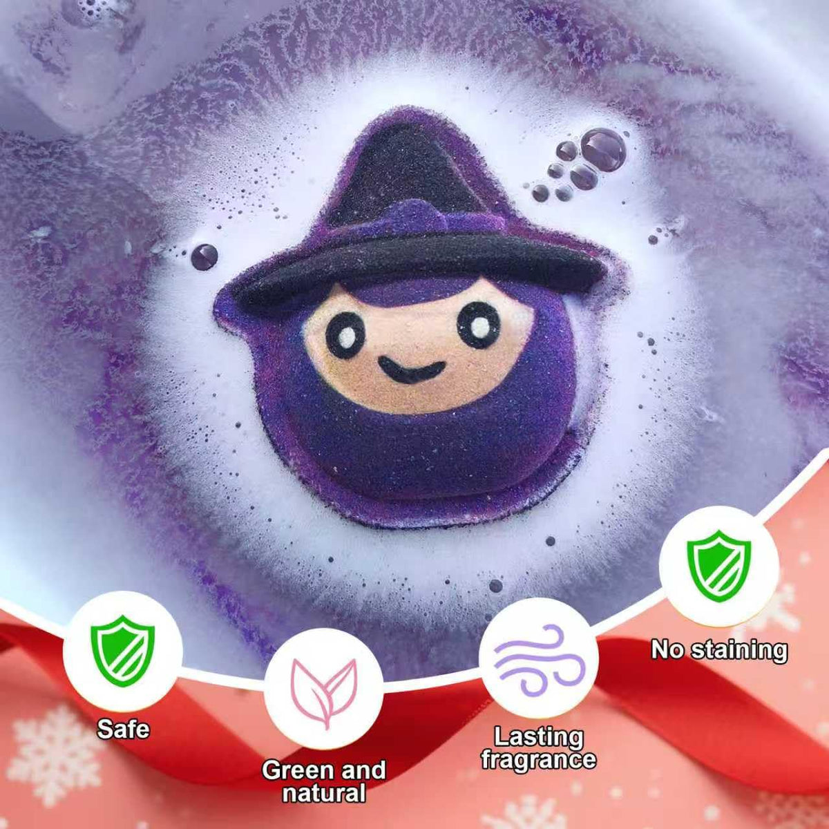 BRAND Halloween Bath Bombs – Spooky Trick or Treat Gift Set for Kids and Her, 6 Fruity Bath Fizzers