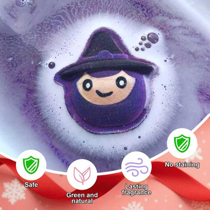 BRAND Halloween Bath Bombs – Spooky Trick or Treat Gift Set for Kids and Her, 6 Fruity Bath Fizzers