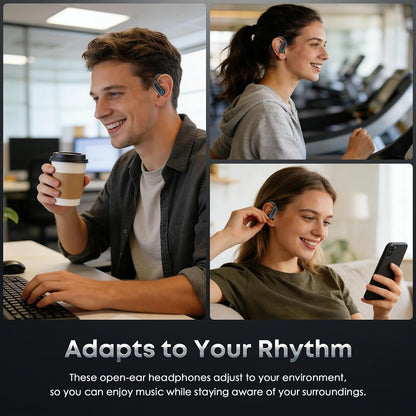 [Brand Name] Over-Ear Wireless Earbuds – Sweatproof Running Headphones with ENC Mic for Cycling and Patio Lounging