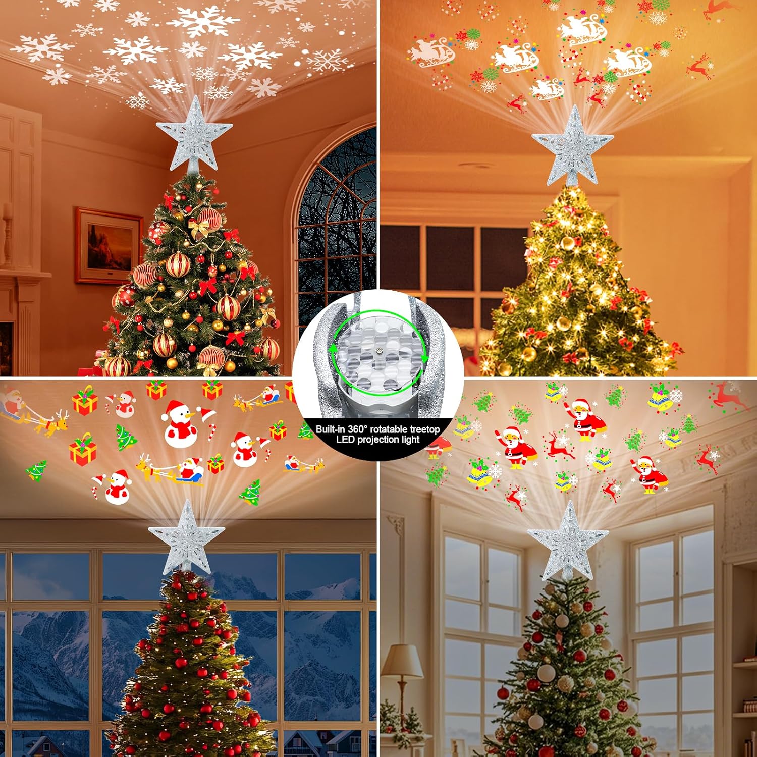[Brand Name] Star Christmas Topper with LED Show – Effortless Festive Style for Uncluttered Modern Homes