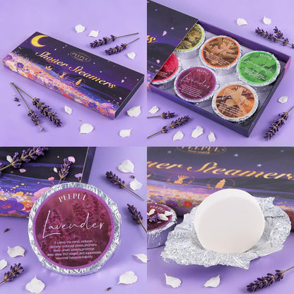 [Brand] Slow-Dissolve Shower Steamers – Post-Work Stress Relief Shower, Lavender and Chamomile Blend