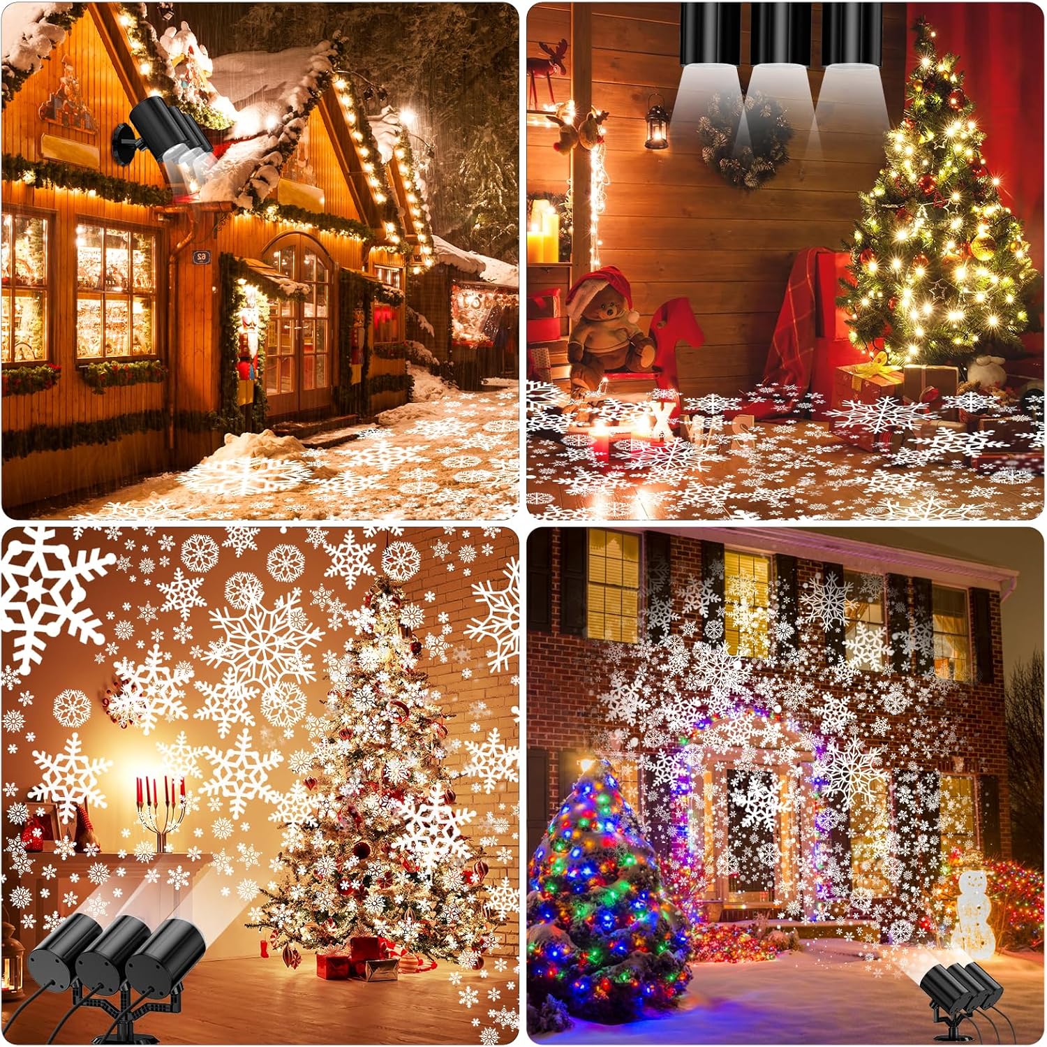[Brand] Snowflake Spotlight – Cool-Touch, Fire-Risk-Free Christmas Lighting Alternative