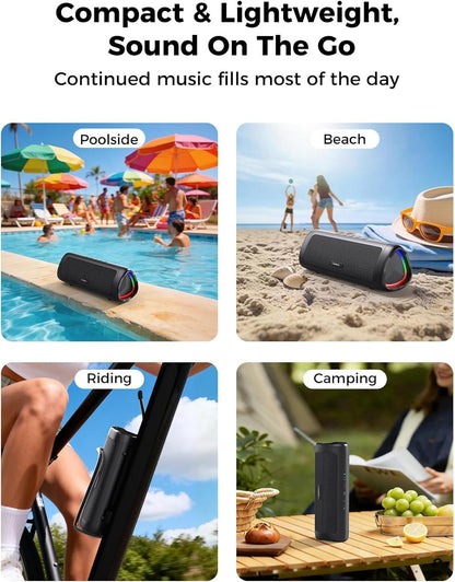 BrandName PulseBeat Portable Bluetooth Speaker – Thoughtful Birthday Gift for Her, 20W Stereo with LED Light Show