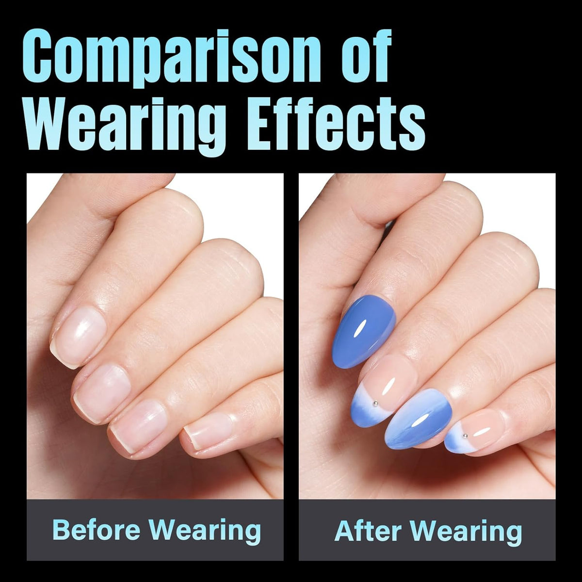 breathable thin back edge to reduce pressure and lifting on the natural nail