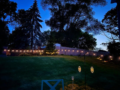 Brightech Ambience Pro Solar Outdoor String Lights – 48 ft Weatherproof Patio Lights for Backyard Dinners and Camping Nights