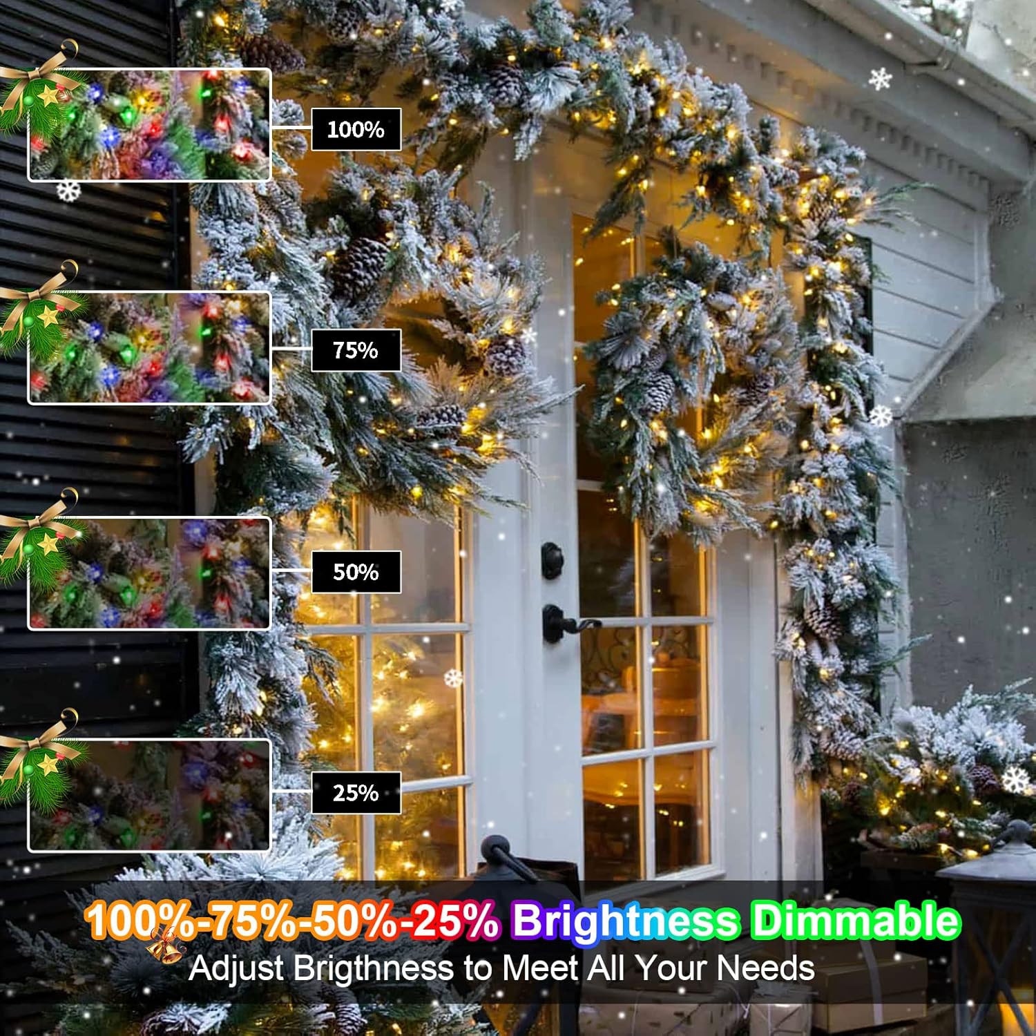 Brightever Dual Color Battery Fairy Lights Safe for Children 33Ft 100 LED Strand for Birthday Party, Dorm Room & Kids Sleep Aid