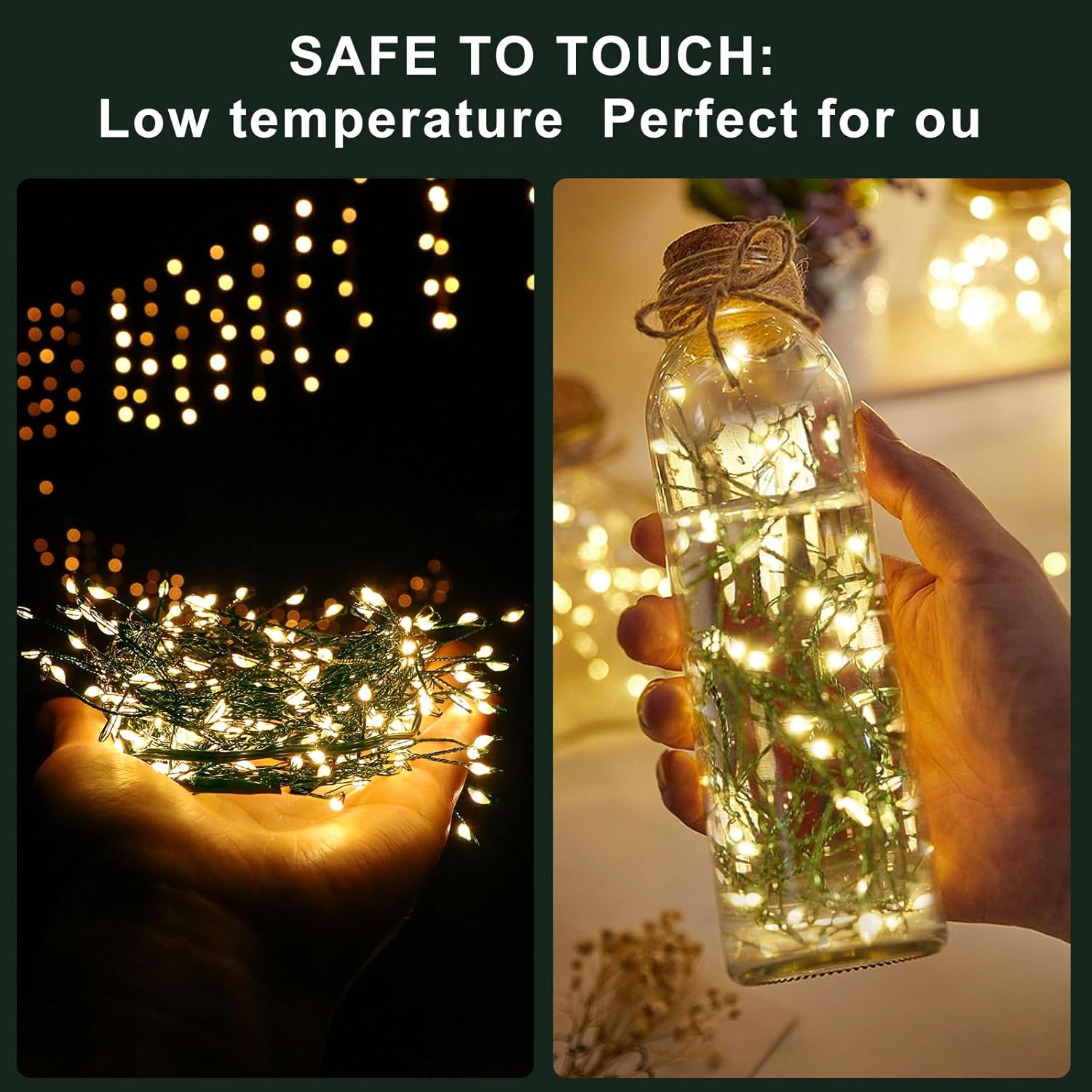 BrightGlow Portable String Lights – Balcony and Bistro Patio Decor, No Plug Needed Battery Operated LEDs