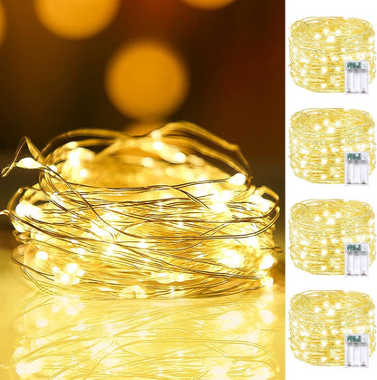 Brightown 20ft Battery Powered String Lights – Less-is-More Bedroom Aesthetic with 8 Subtle Lighting Modes
