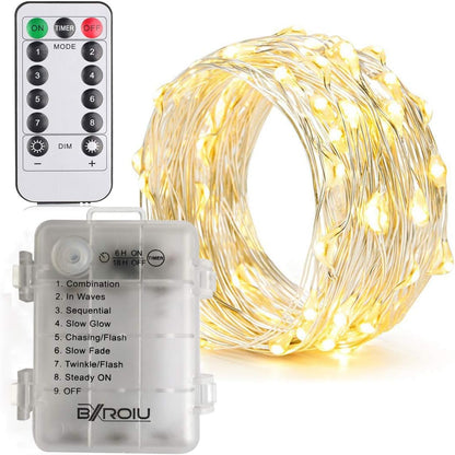 Brightown Multicolor Fairy Lights – Fun Kids Room Lighting with 8 Flashing Modes and No Heat LED Bulbs