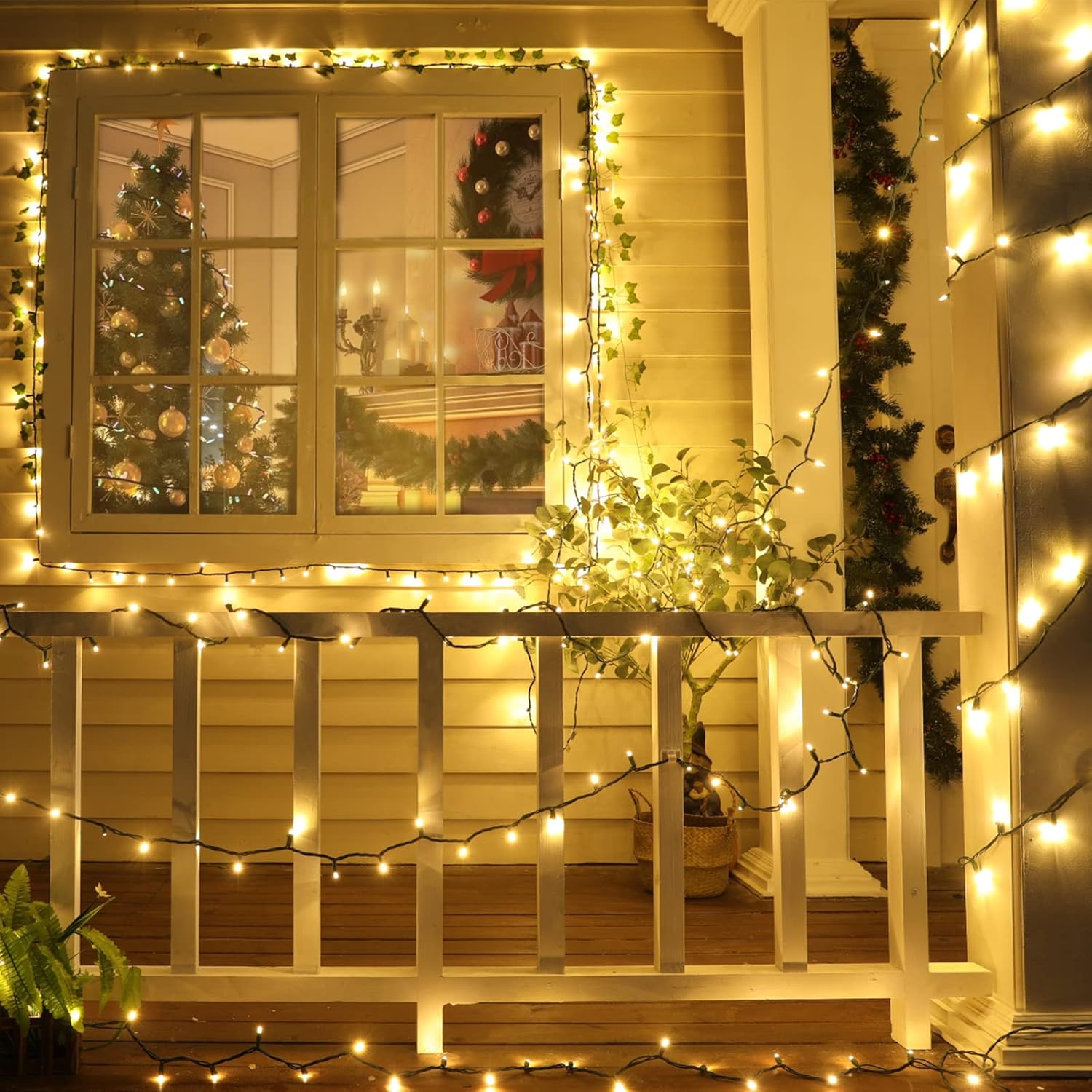Brightown Pet-Friendly LED String Lights 14ft - Smoke-Free, Cool-Touch Holiday Lights for Living Areas Where Pets & Kids Roam