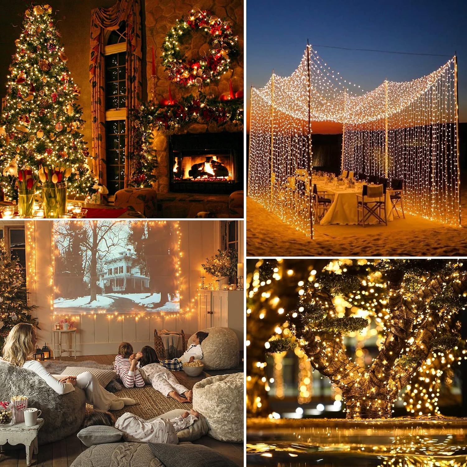 Brightown Pet-Friendly LED String Lights 14ft - Smoke-Free, Cool-Touch Holiday Lights for Living Areas Where Pets & Kids Roam