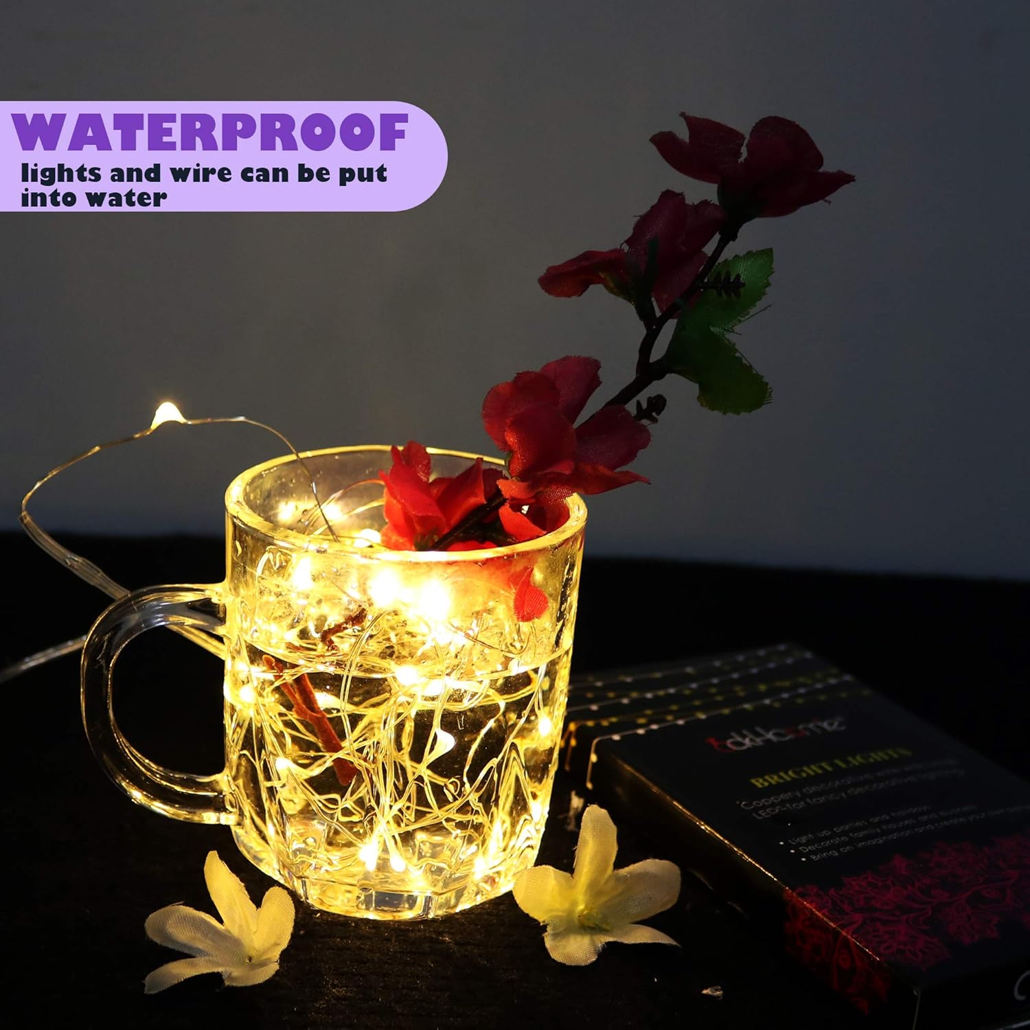 Brightown Silver Wire Fairy Lights – Bookshelf and Reading Nook Decor with 6-Hour Timer