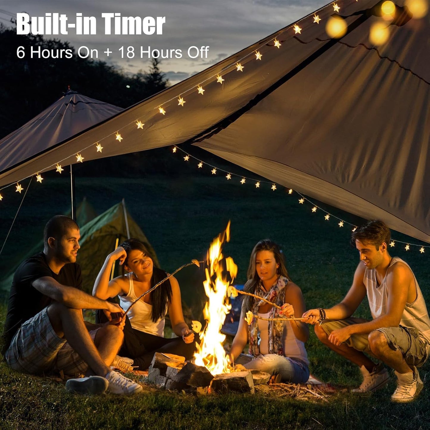 Brightown Star String Lights – Holiday and Christmas Gift for Teens and College Students, Dorm Ready Battery Star Lights with Remote