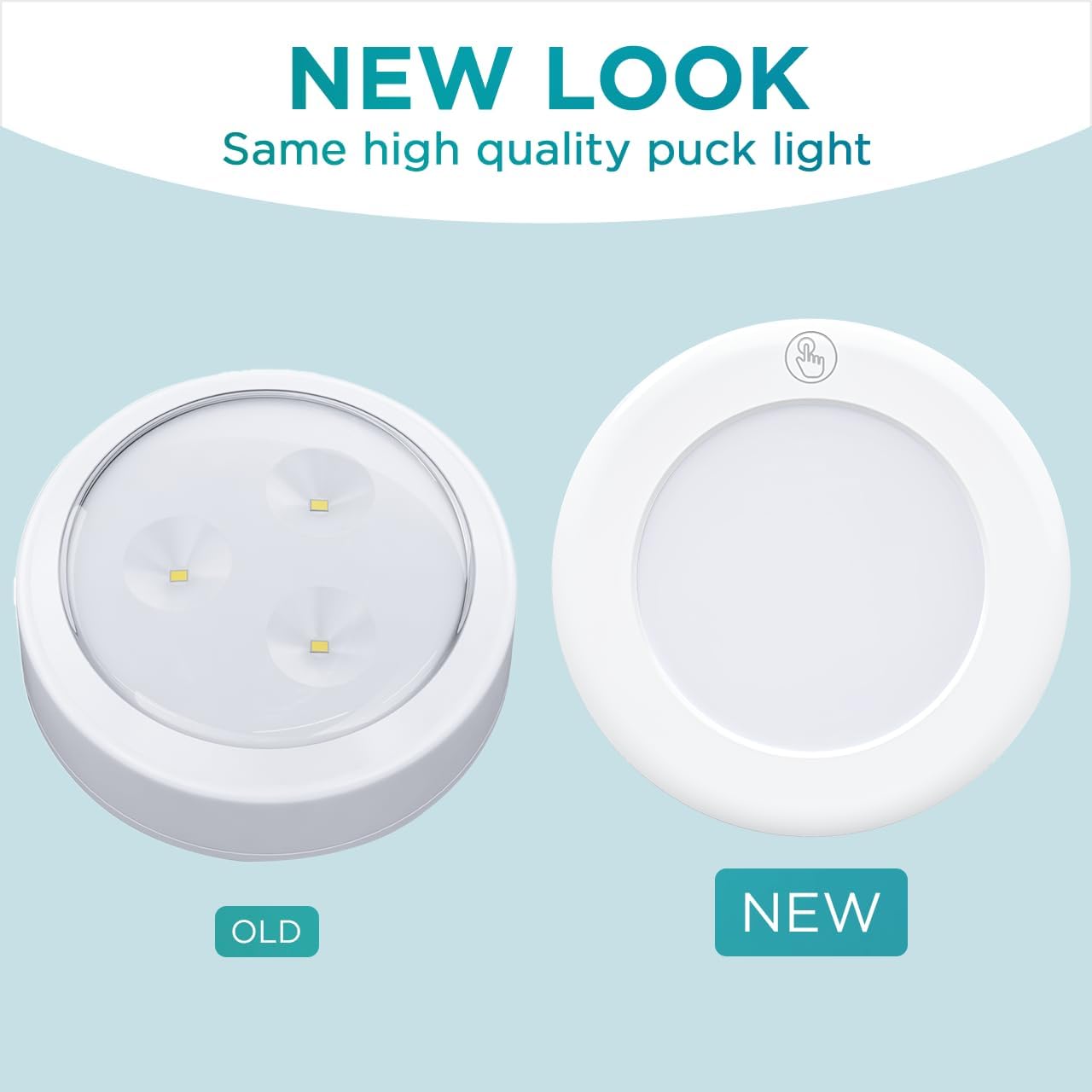 Brilliant Evolution Wireless LED Puck Light 3 Pack – Nursery and Locker Lighting with No Heat and No Open Flame