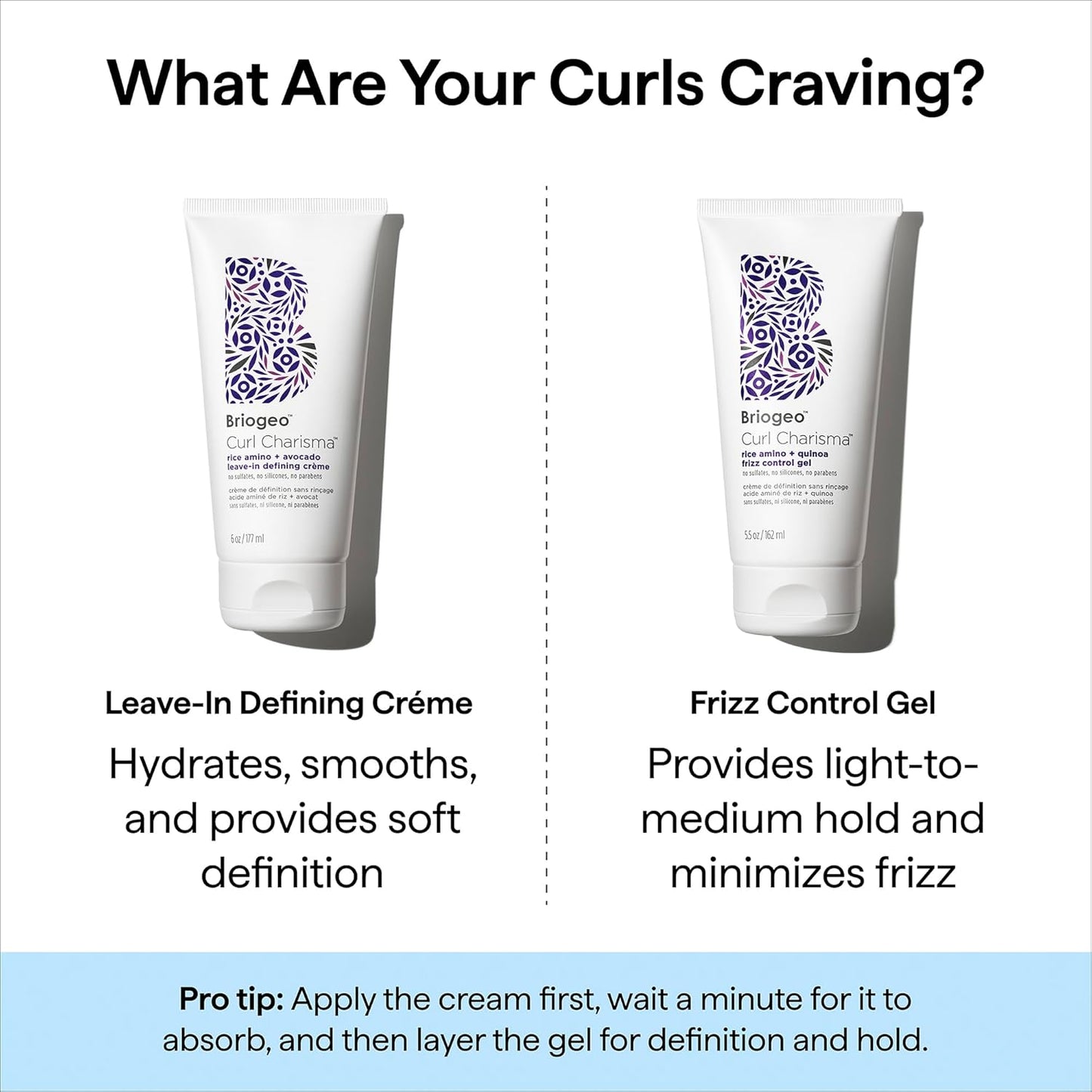 Briogeo Curl Charisma Rice Amino + Avocado Leave-In Defining Crème | Less-Is-More Frizz Control for the Streamlined Routine