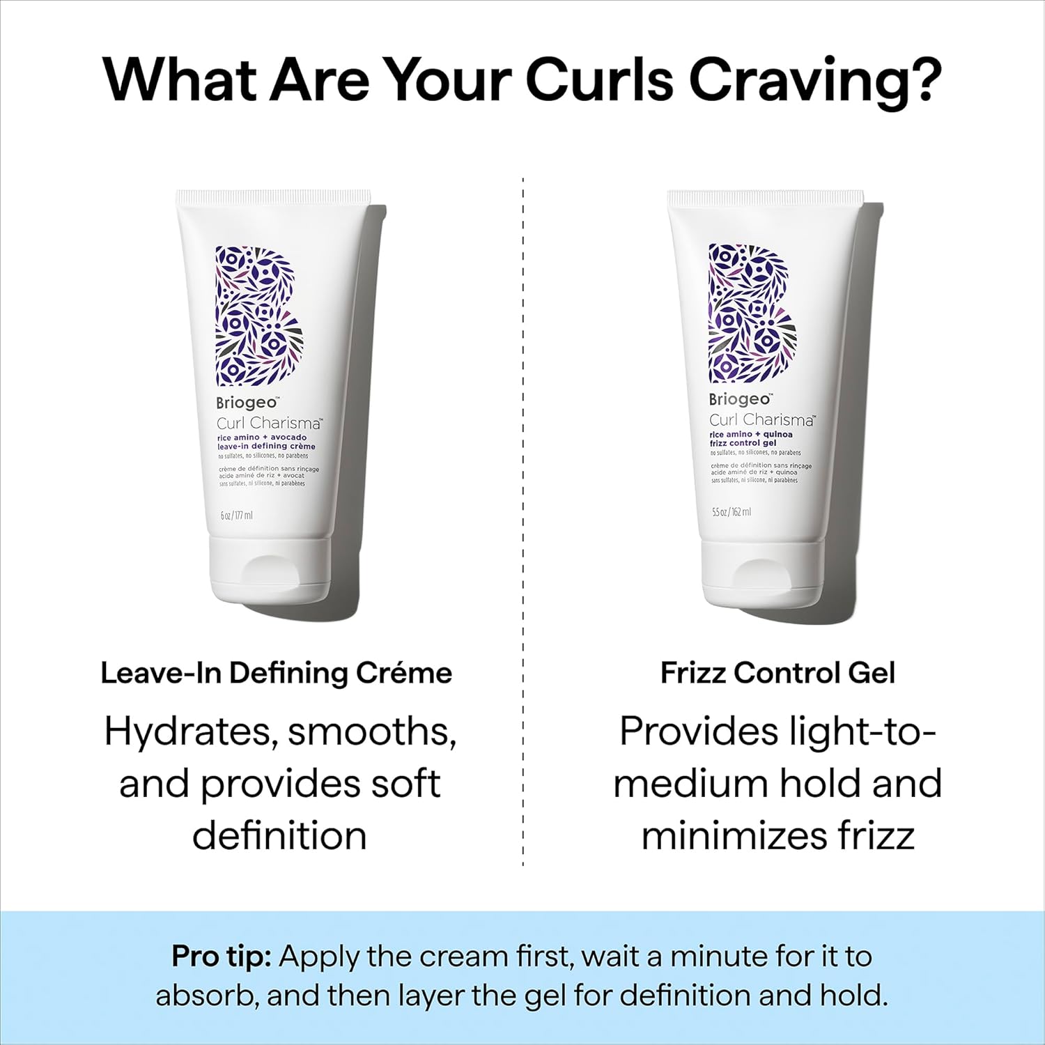 Briogeo Curl Charisma Rice Amino + Avocado Leave-In Defining Crème | Less-Is-More Frizz Control for the Streamlined Routine