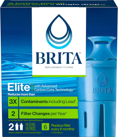 Brita Elite Water Filter Refills – Cleaner Drinking Water for Remote Homes and Areas with Poor Water Quality