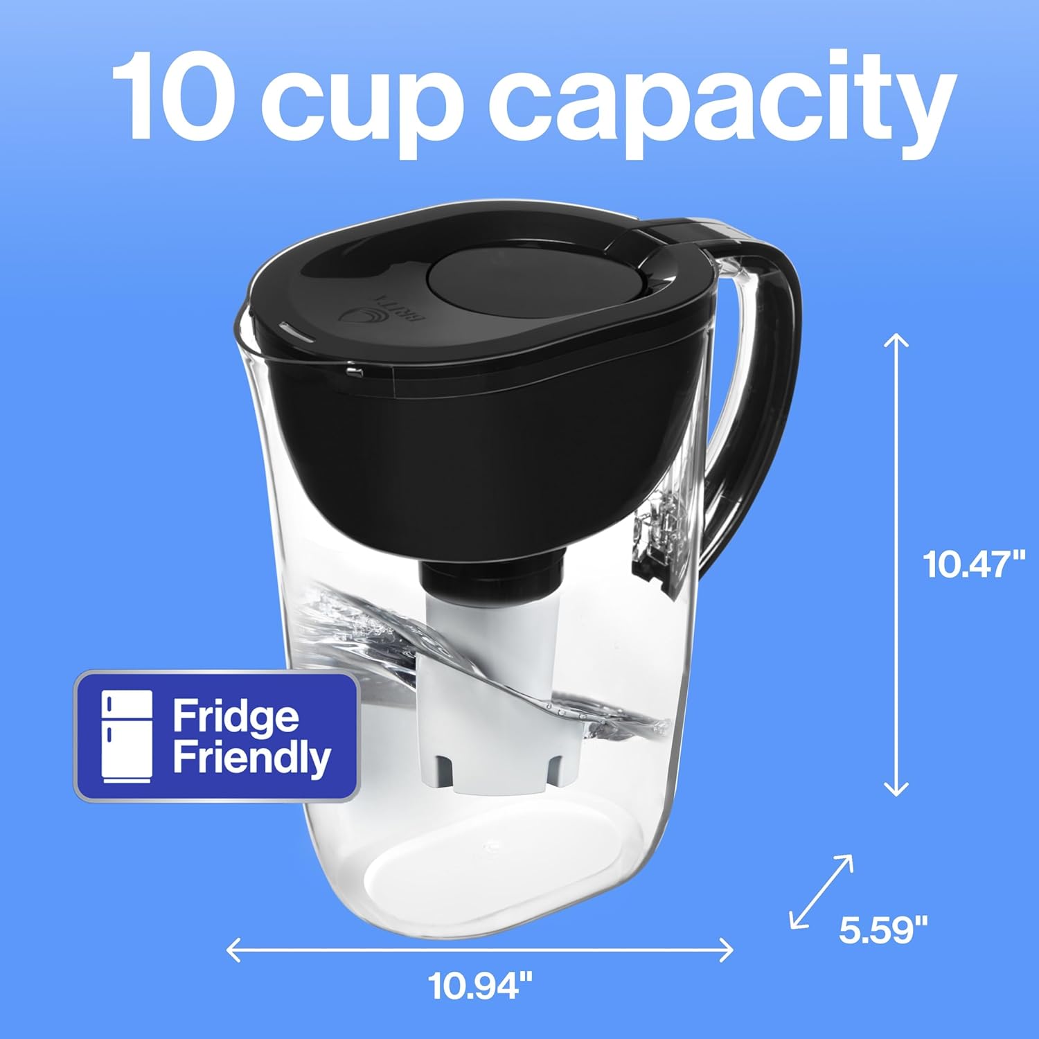 Brita Fridge-Friendly Filter Water Pitcher – Less-Is-More Hydration for Neutral Tones, Capsule Kitchens, and Restrained Spaces