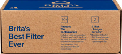 Brita Hub Countertop Water Filter – Everyday Kitchen Filter for Cleaner Drinking Water, BPA-Free White Finish