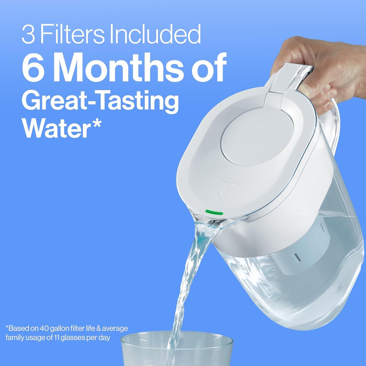 Brita Pitcher Replacement Filters – Nursery-Safe Drinking Water for School Prep Stations and Family Hydration, 3 Count