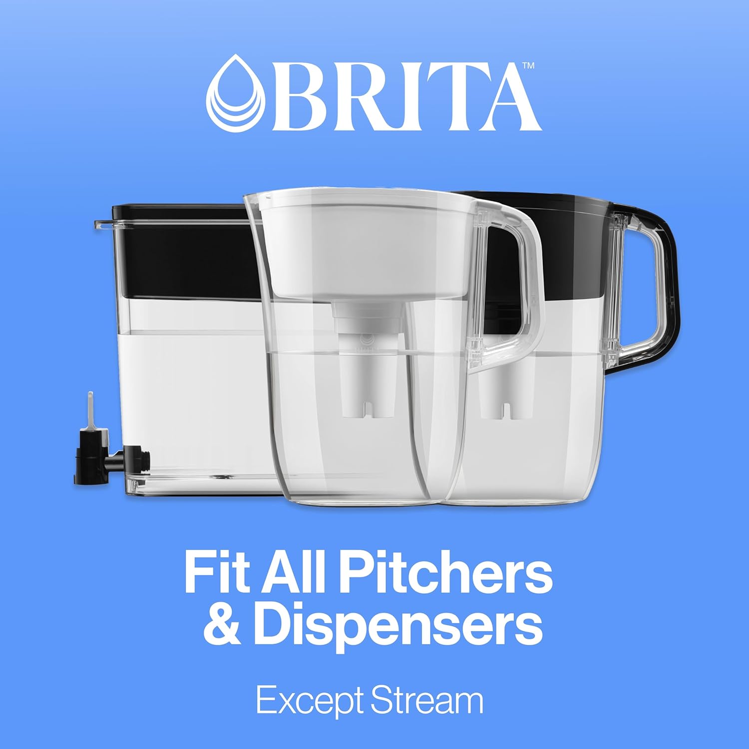 Brita Pitcher Replacement Filters – Nursery-Safe Drinking Water for School Prep Stations and Family Hydration, 3 Count