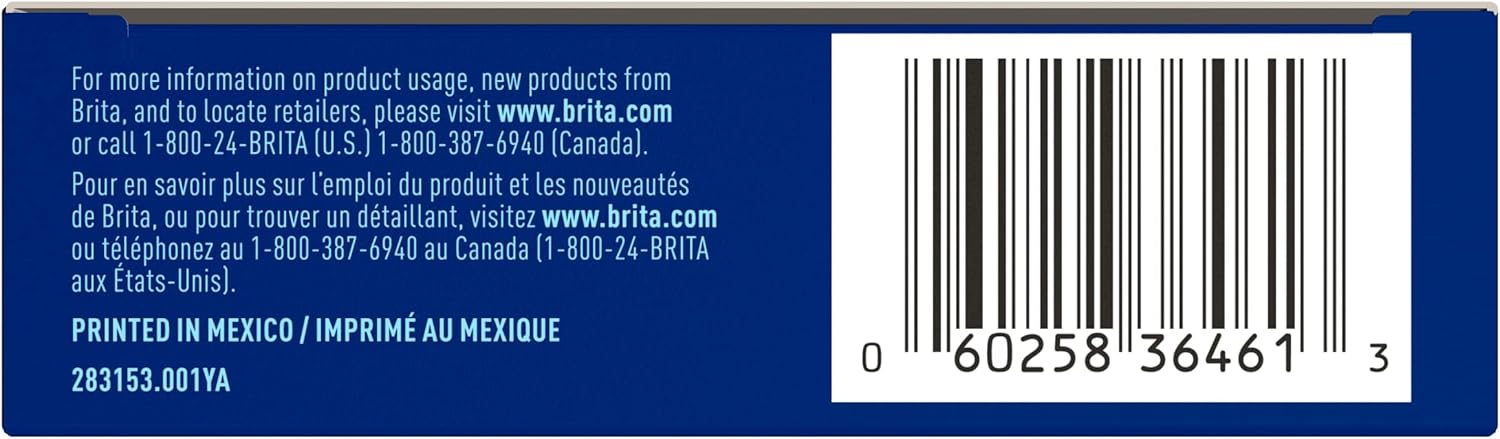 Brita Water Bottle Filter Cartridges – Electrolyte-Preserving Hydration for Health-Conscious Drinkers, BPA-Free, 3-Pack