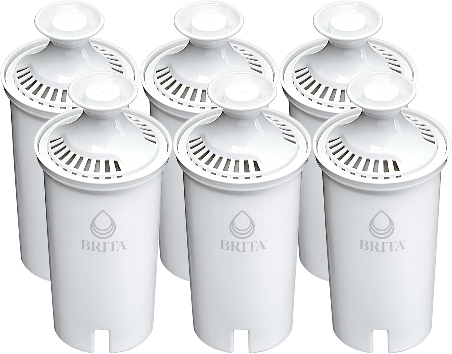 Brita Water Filter for Pitchers and Dispensers – Long-Lasting 6-Pack for Lower-Waste, Greener Kitchens