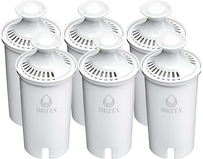 Brita Water Filter for Pitchers and Dispensers – Long-Lasting 6-Pack for Lower-Waste, Greener Kitchens