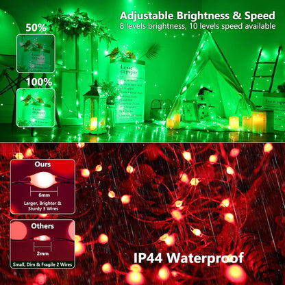 BrizLabs 66ft Weather Resistant String Lights with Music Sync – Patio Ambiance and Backyard Celebration Lighting