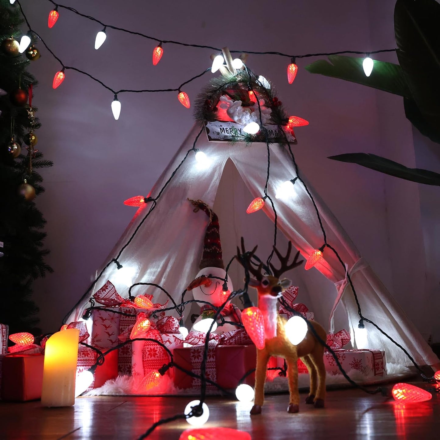 Brizled Low-Wattage 2.4W C9 LED Christmas Lights – Cool-to-Touch Indoor and Outdoor Holiday String