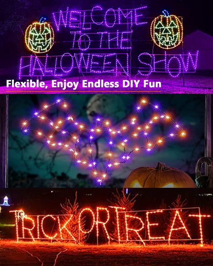 Brizled Solar Halloween Lights Outdoor – 240 LED Waterproof Strand for Deck, Garden and Outdoor Dining