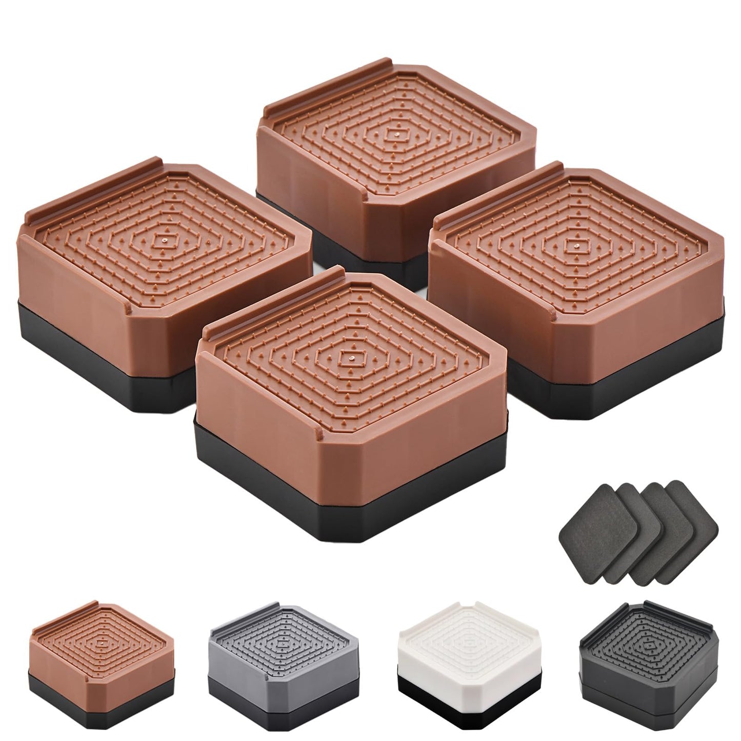 Brown-square-4 Pack - 1 layer(1.5inches)