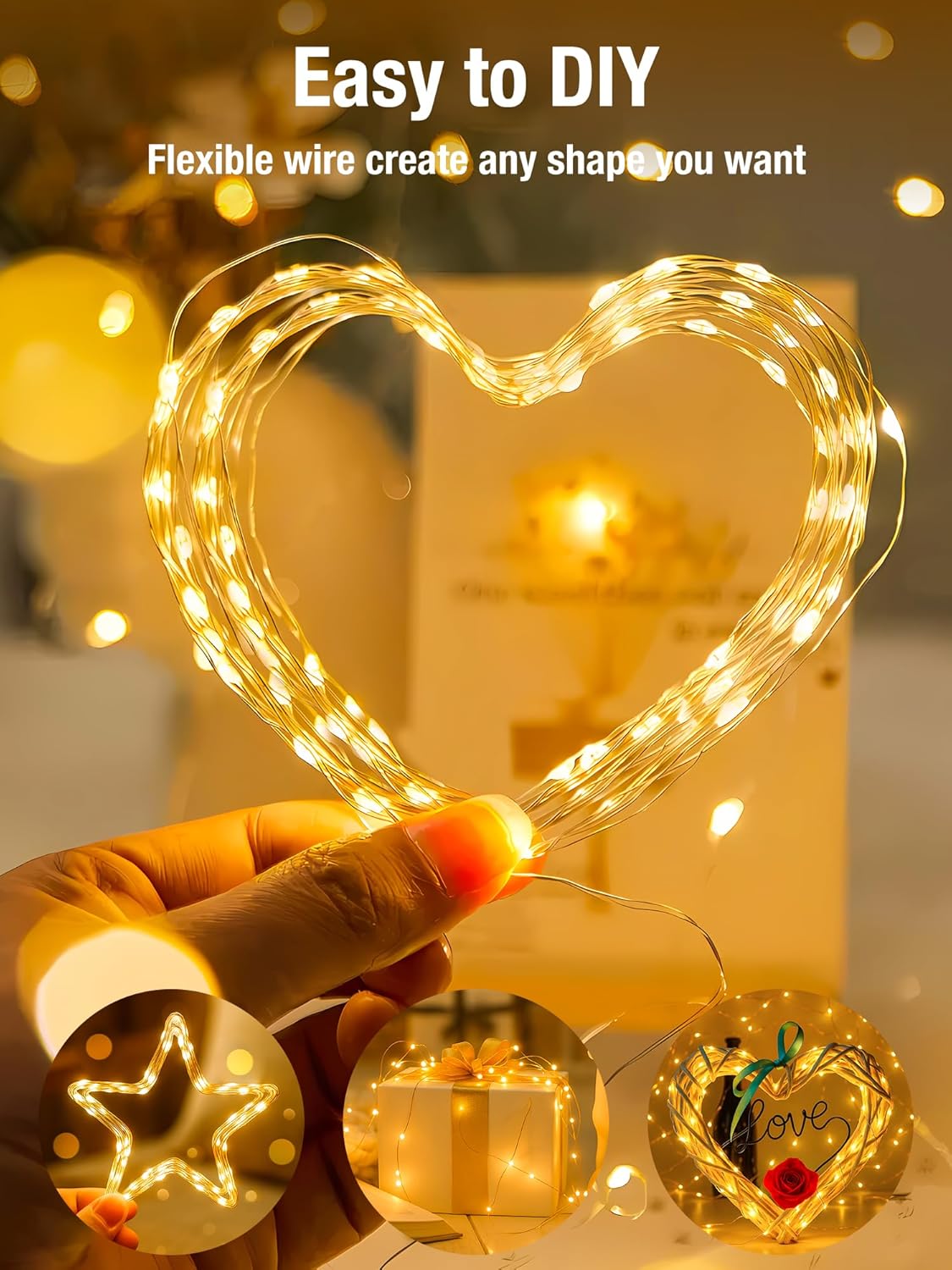 btfarm LED Fairy Lights – No-Fire Candle Replacement for Mantel and Bedroom Use