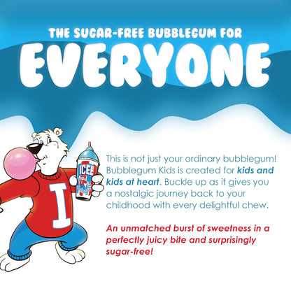 Bubblegum Kids Bubble Gum – Kid-Friendly Chewing Gum for Car Rides and Lunchboxes, Xylitol Sweetened