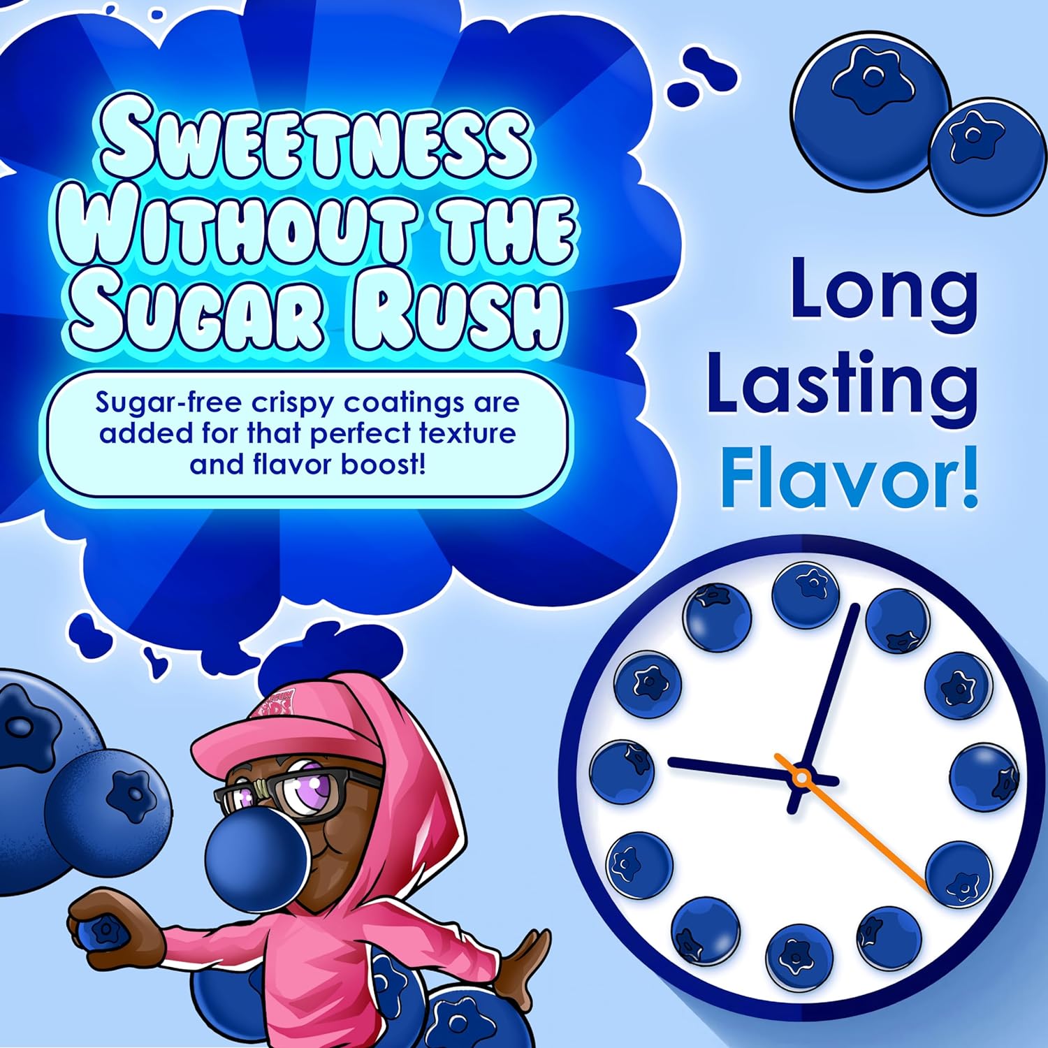 Bubblegum Kids Sugar Free Gum – Guilt-Free Chewing Gum for Clean-Eating Adults and Plant-Based Dieters on the Go