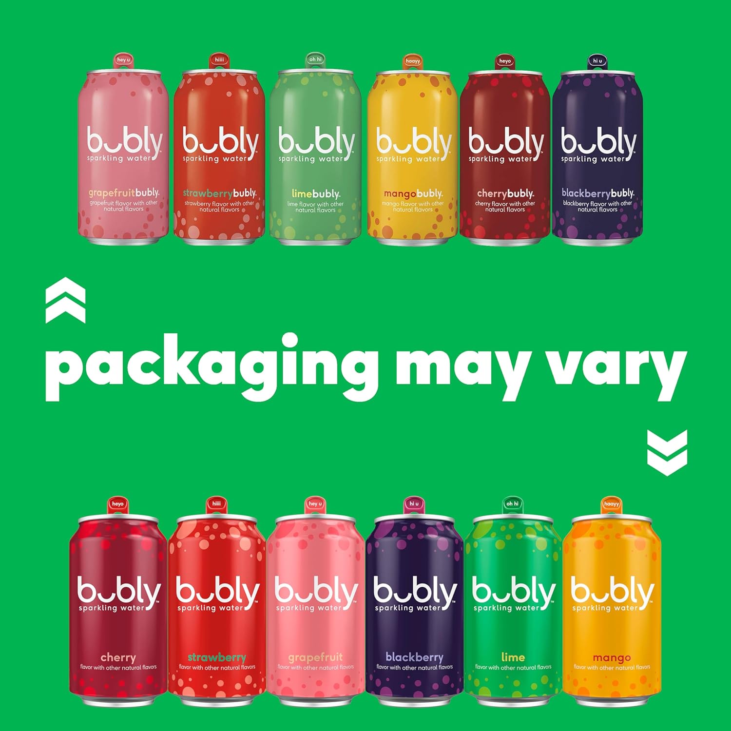 bubly Sparkling Water Blackberry – Outdoor Friendly Sparkling Water for Hiking Lunches and Beach Days, 8 Count Slim Cans