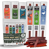 Buffalo Bob's Wild Game Jerky Strips – Hunting Camp & Fishing Boat Protein, No-Refrigeration Sampler