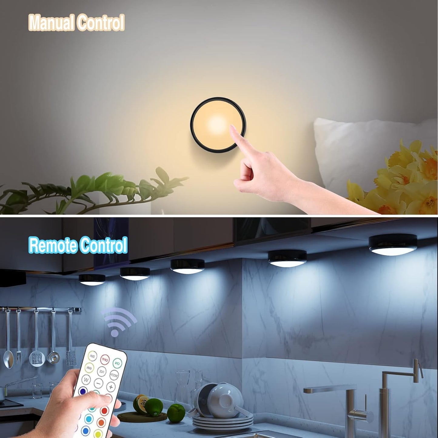 built-in 30/60-minute auto-off timer and automatic memory of last color and brightness